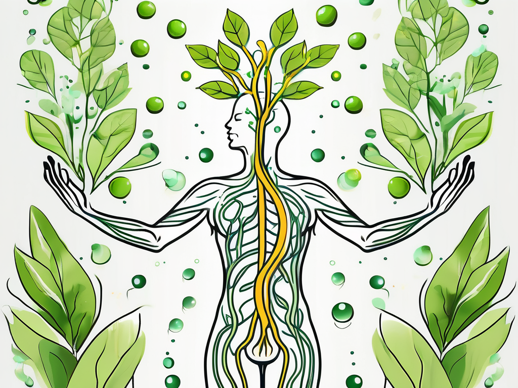 A stylized depiction of the vagus nerve in the human body