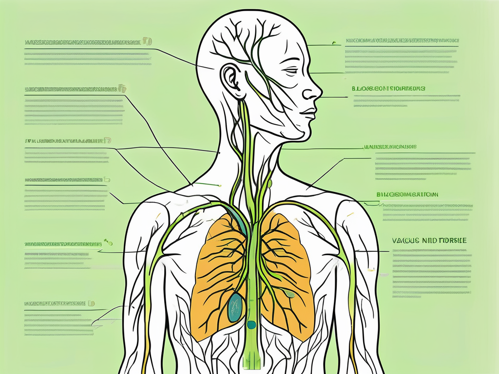 The human neck and upper torso showing the vagus nerve