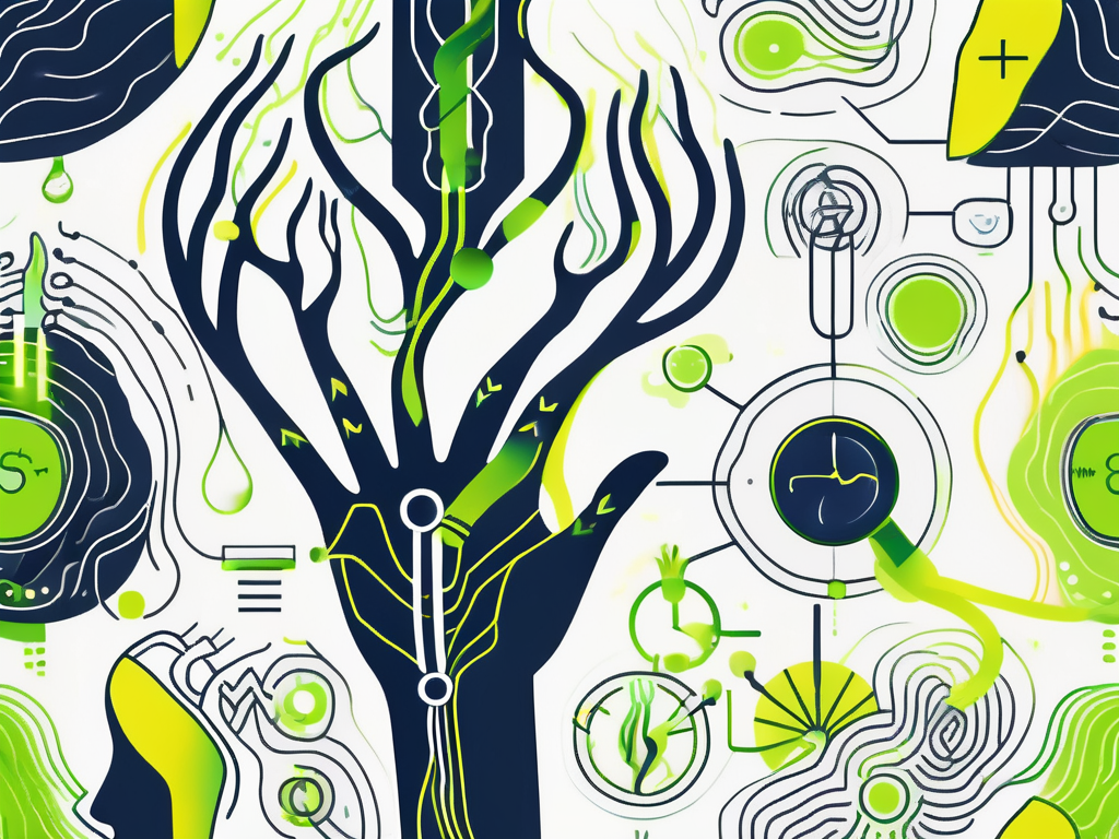 The vagus nerve highlighted in a human body silhouette