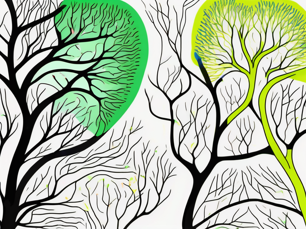 The phrenic and vagus nerves in contrasting colors