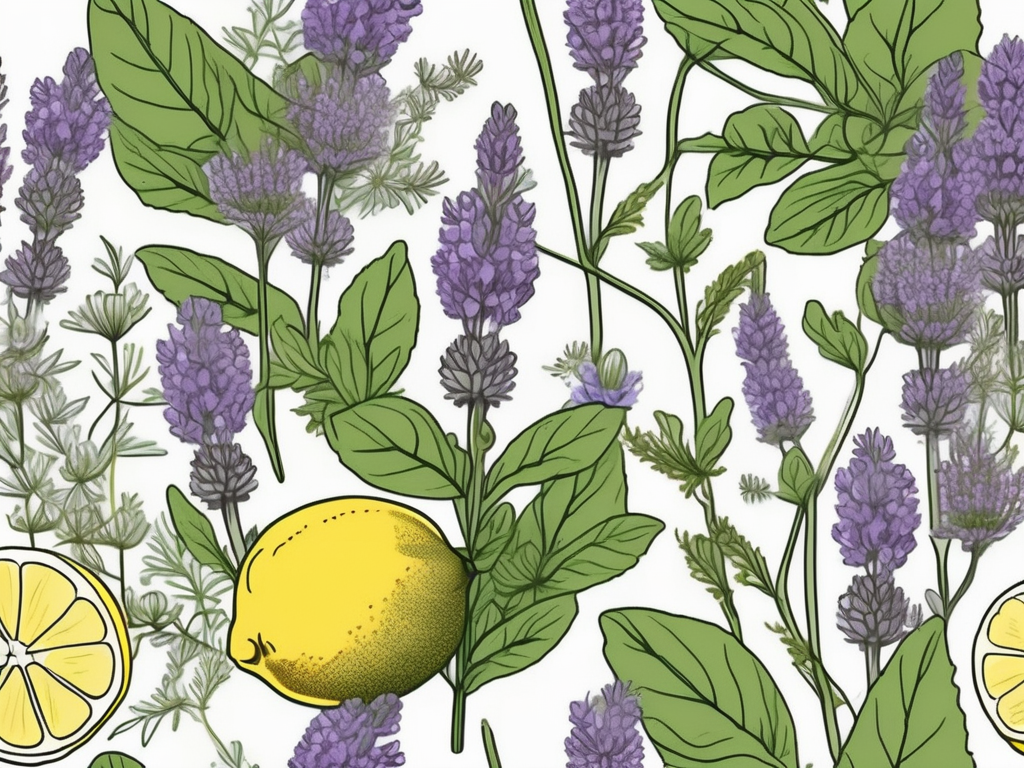 Various herbs like lavender